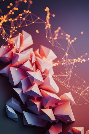 a pile of paper with a network on itの素材