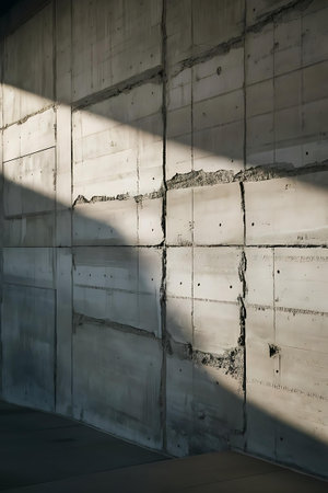 a wall with a shadow of a person walkingの素材