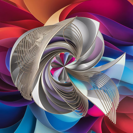 a computer generated image of a spiralの素材