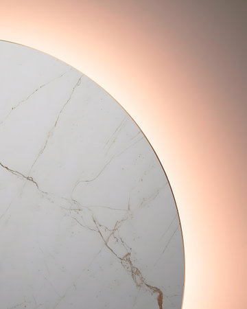 a white marble table with a gold trimの素材