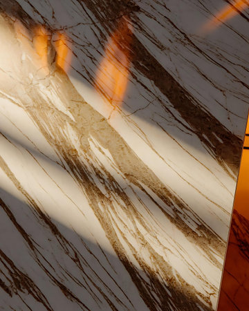 a marble table with a clock on itの素材