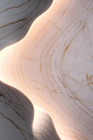 a marble wallpaper with a gold and white swirl patternの素材