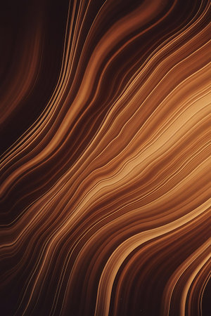 a brown and black background with a wavy patternの素材