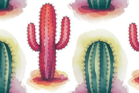 cactus cactus seamless patternの素材