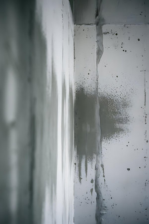 a wall with a lot of water on itの素材