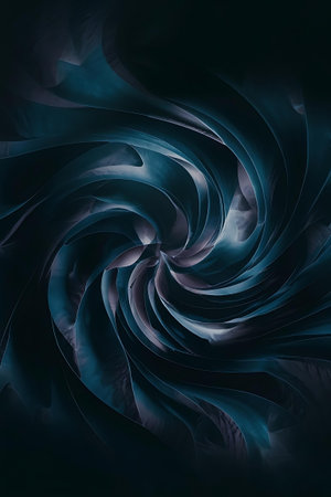 a dark blue and black swirl backgroundの素材