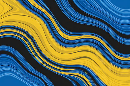 a blue and yellow abstract backgroundの素材