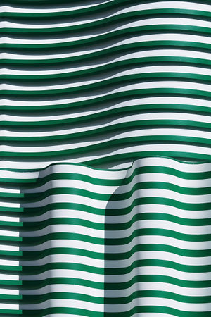 a green and white striped fabricの素材