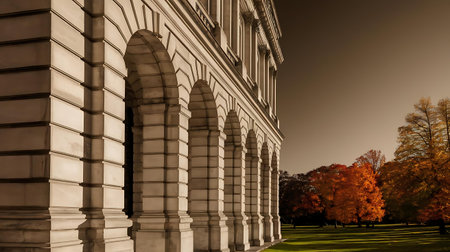 a row of stone columnsの素材