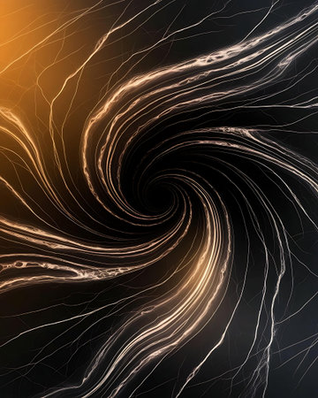 a spiral of white and gold linesの素材