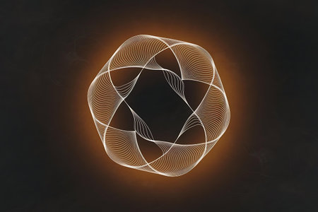 a circular shape with a black backgroundの素材