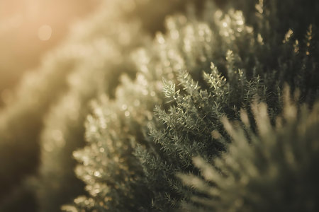 a close up of a plant with a blur effectの素材