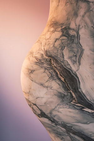 a marble sculpture with a pink backgroundの素材