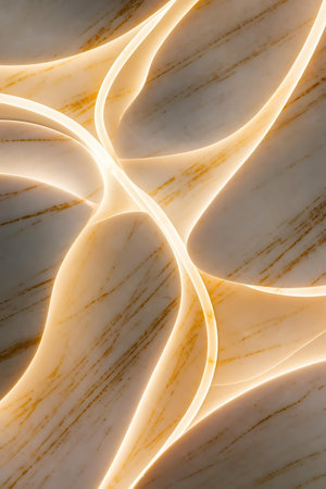 a marble wall with a pattern of curvesの素材