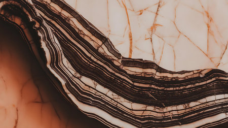 a marble slab with a brown and black vein patternの素材