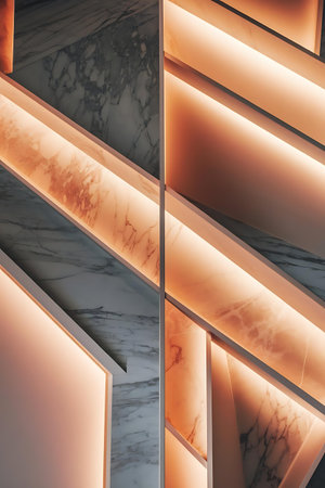 a marble wall with a light stripの素材