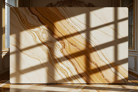 a marble wall with a window in the backgroundの素材