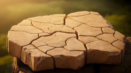 a rock with a crack in itの素材