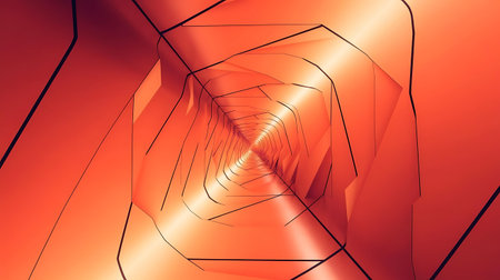 a tunnel with a light at the endの素材