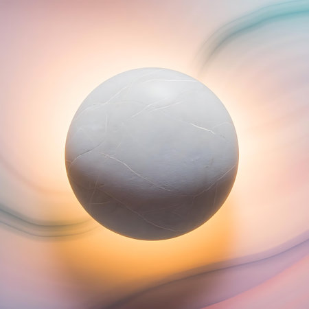 a white ball with a light in the backgroundの素材