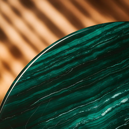 a green marble table with a circular topの素材