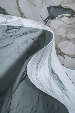 a white and black marble surfaceの素材