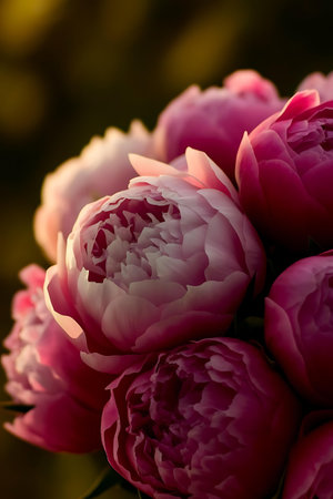 a bunch of pink flowersの素材