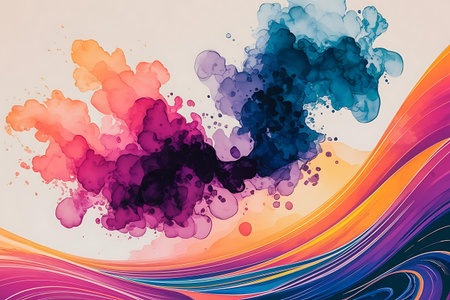 abstract watercolor paint backgroundの素材