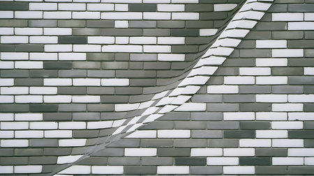 a white and black wall with a white stripeの素材