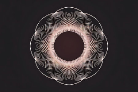 a circular shape with a black backgroundの素材