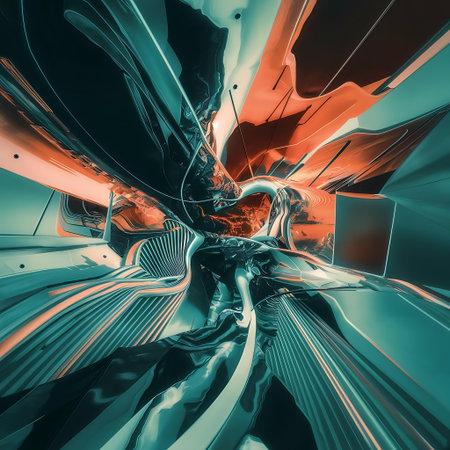 a digital art work of a futuristic womanの素材