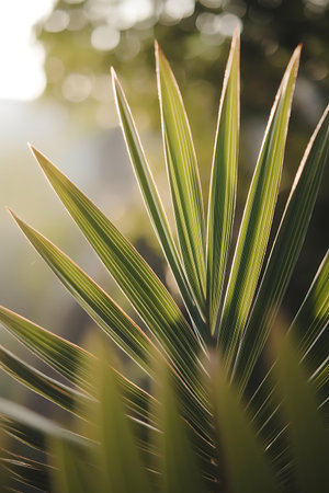 a close up of a plant with a blur effectの素材