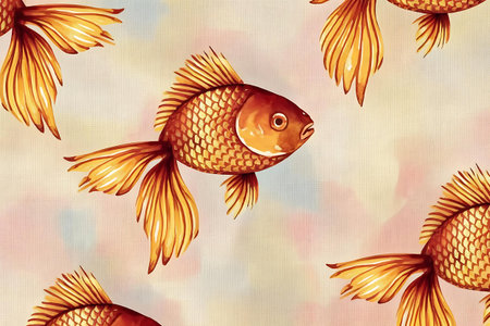 goldfish fabric by the yardの素材