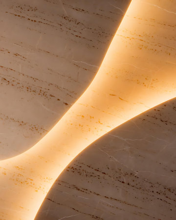 a marble table with a light coming from the topの素材