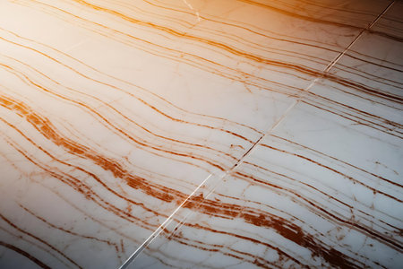 marble floor tiles in a bathroomの素材