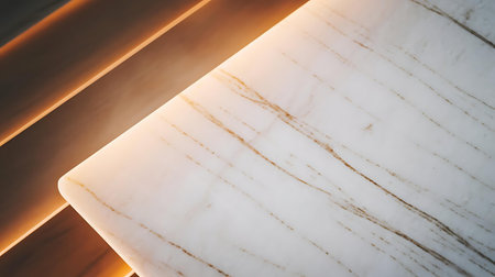 marble table top with a gold stripeの素材