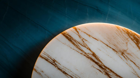 a marble table with a blue backgroundの素材