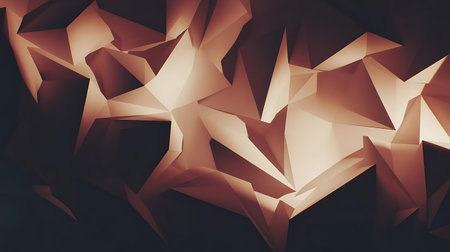 a dark background with a pattern of trianglesの素材