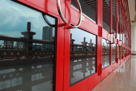 red doors