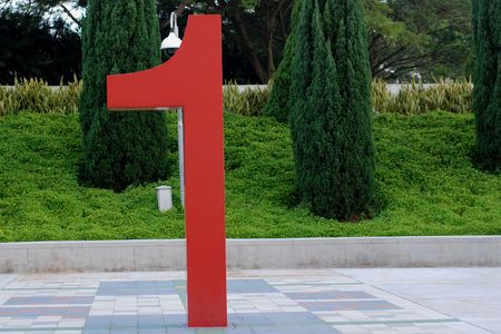 digit number oneの写真素材