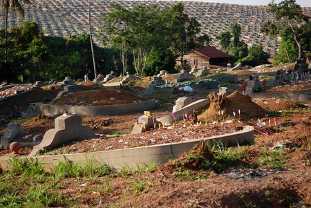 cemetery at the countrysideの写真素材