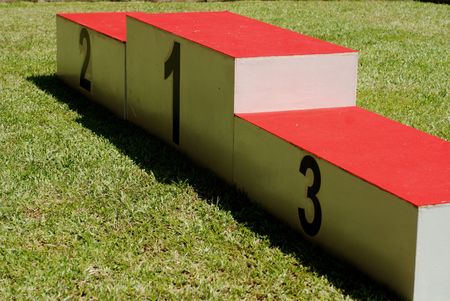 first, second and  third place standing box 