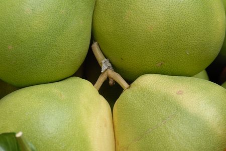 green pomelo at the fruit store 