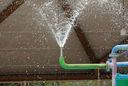 water fountain at the swimming complexの写真素材