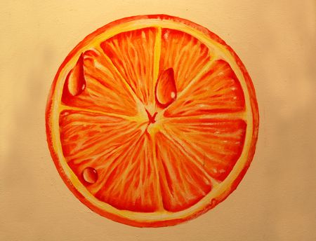 Painting of orangeの写真素材