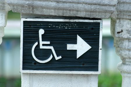 handicap signage in the gardens                                 の写真素材