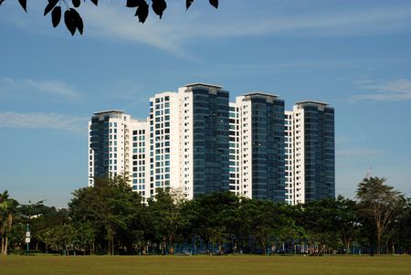 modern building and blue skies 