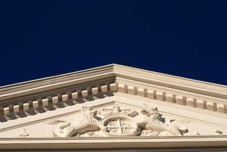 historical building and blue skies の写真素材