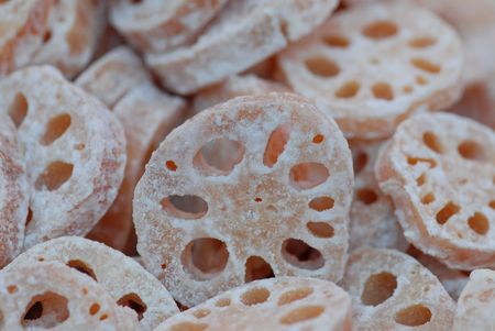 dried lotus food in the food store の写真素材