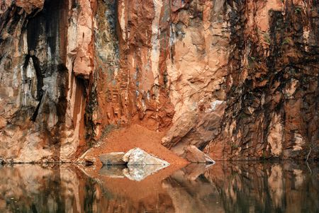 rock and pond